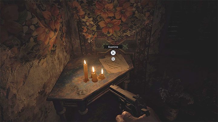 Die Notiz liegt auf einem kleinen Ecktisch in einem der Gebäude am Standort Maiden of War – Resident Evil Village: Village, 1 Besuch – Dateien, Liste – Dateien – Resident Evil Village Guide