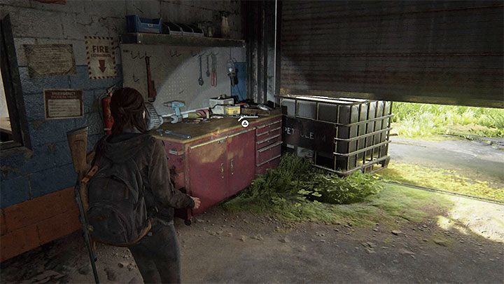 You will find the table next to the partially elevated garage door - The Last of Us 2: Capitol Hill - collectibles, artefacts, coins - Seattle Day 1 - Ellie - The Last of Us 2 Guide