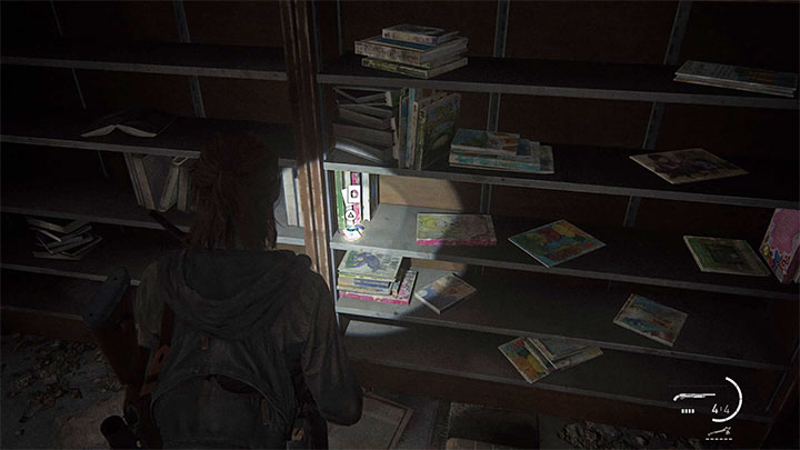 The secret is on one of the shelves - The Last of Us 2: Capitol Hill - collectibles, artefacts, coins - Seattle Day 1 - Ellie - The Last of Us 2 Guide