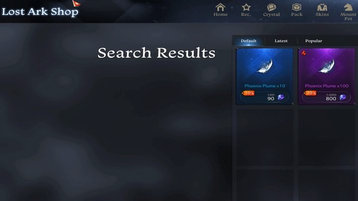 Sie können Phoenix Plumes auch im In-Game-Store für echtes Geld kaufen.  - Lost Ark: Phoenix Plume – wie erhält man es?  - Spielwelt - Lost Ark Guide