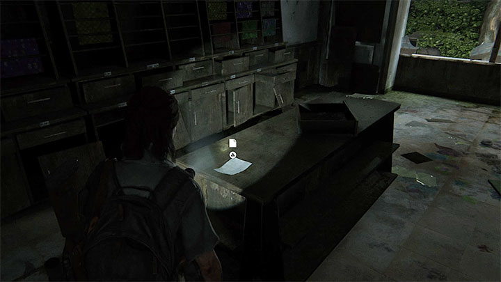 Youll find the note in an unlit spot - it lies on the table - The Last of Us 2: Hillcrest - collectibles, artefacts, coins - Seattle Day 2 - Ellie - The Last of Us 2 Guide
