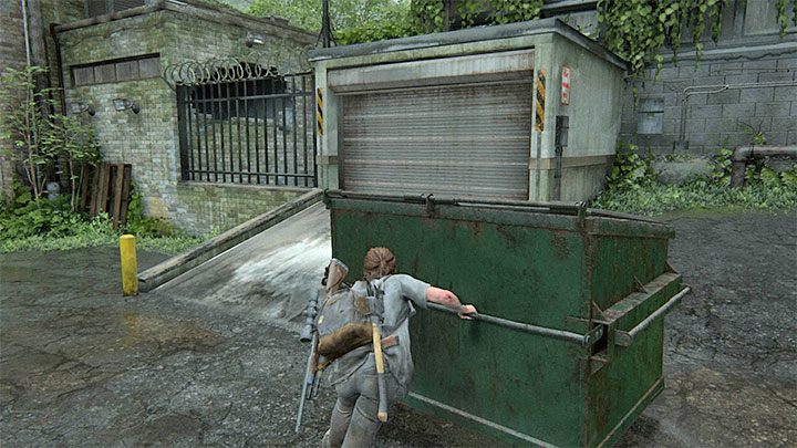 The workbench in the Hillcrest stage can be found shortly after solving a mini-environmental puzzle with the trash container - The Last of Us 2: Hillcrest - collectibles, artefacts, coins - Seattle Day 2 - Ellie - The Last of Us 2 Guide