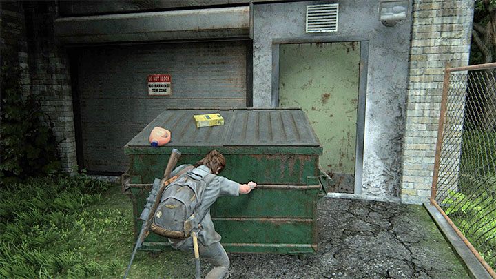 The entrance to the workshop is blocked with a container - there is a group of infected inside - The Last of Us 2: Hillcrest - collectibles, artefacts, coins - Seattle Day 2 - Ellie - The Last of Us 2 Guide