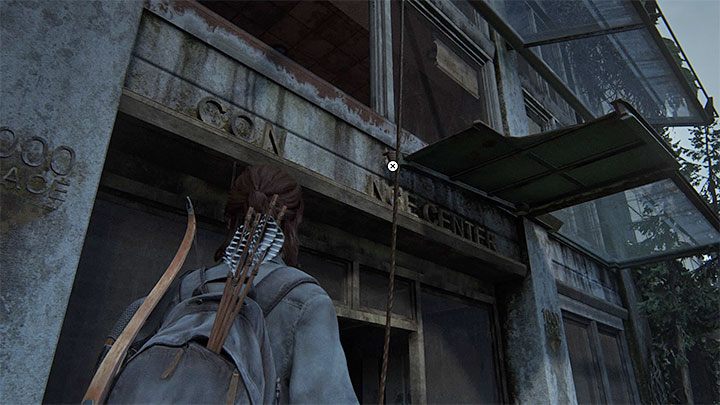 Go back downstairs, leave the building and grab a rope - The Last of Us 2: In Search of Nora, The Seraphites - artefacts, coins - Seattle Day 2 - Ellie - The Last of Us 2 Guide