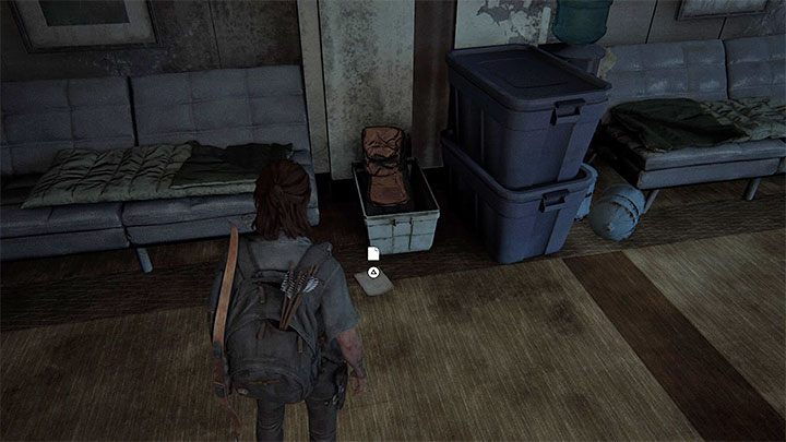 The sought document is on the floor - The Last of Us 2: In Search of Nora, The Seraphites - artefacts, coins - Seattle Day 2 - Ellie - The Last of Us 2 Guide