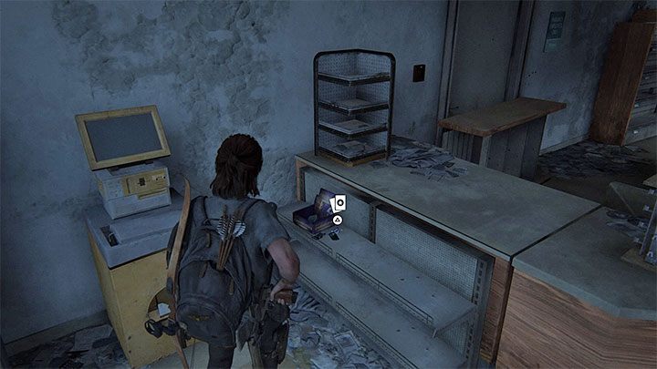 The item is on one of the lower shelves in the pharmacy - The Last of Us 2: In Search of Nora, The Seraphites - artefacts, coins - Seattle Day 2 - Ellie - The Last of Us 2 Guide