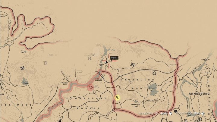 This bone is found in Ambarino region - Red Dead Redemption 2: Dinosaur Bones - where to find all of them? Maps - Dinosaur bones and Rock Carvings - Red Dead Redemption 2 Guide
