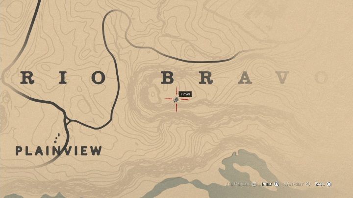 This bone is in the southern part of Rio Bravo - Red Dead Redemption 2: Dinosaur Bones - where to find all of them? Maps - Dinosaur bones and Rock Carvings - Red Dead Redemption 2 Guide