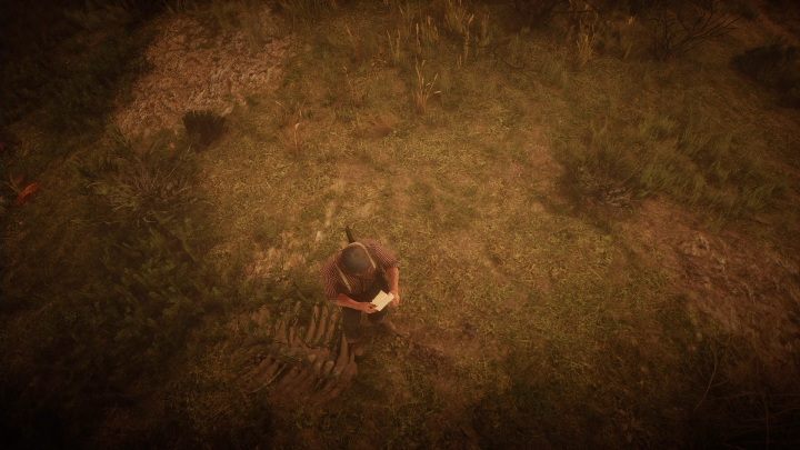 The bone is on the hillside, right next to the cliff - Red Dead Redemption 2: Dinosaur Bones - where to find all of them? Maps - Dinosaur bones and Rock Carvings - Red Dead Redemption 2 Guide