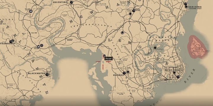 Das Grab befindet sich westlich von Rhodos – Red Dead Redemption 2: Gräber – Karten, Orte, Tipps – Geheimnisse und Sammlerstücke – Red Dead Redemption 2 Guide