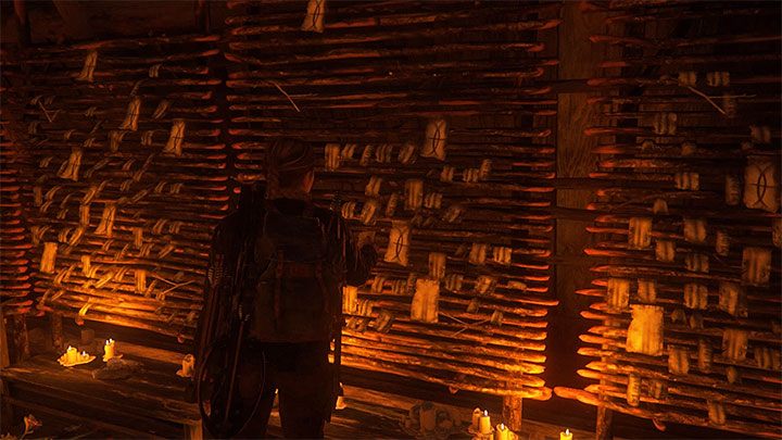 Das Geheimnis ist an der rechten Wand der Hütte angebracht – The Last of Us 2: The Island – Sammlerstücke, Artefakte, Münzen – Seattle Tag 3 – Abby – The Last of Us 2 Guide