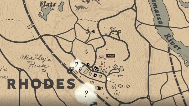 Abalone Shell Fragment is in the northern part of Rhodes - Red Dead Redemption 2: Unique items - maps, locations, tips - Secrets and collectibles - Red Dead Redemption 2 Guide