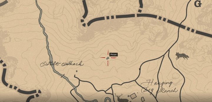The knife is above Little Creek River - Red Dead Redemption 2: Unique items - maps, locations, tips - Secrets and collectibles - Red Dead Redemption 2 Guide