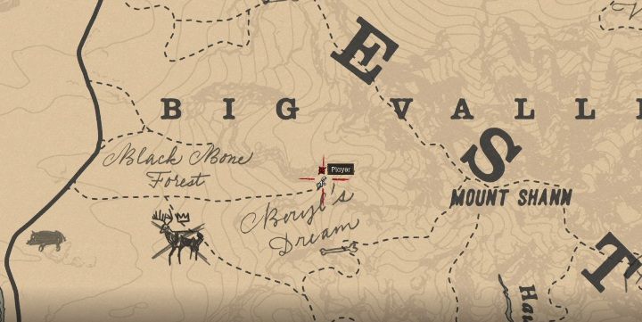 The Wide-Blade Knife is in the southern part of Big Valley - Red Dead Redemption 2: Unique items - maps, locations, tips - Secrets and collectibles - Red Dead Redemption 2 Guide