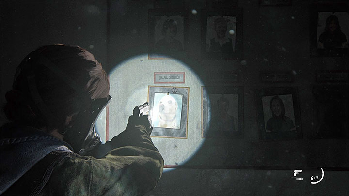 Im selben Raum finden Sie die Tafel mit Bildern der Mitarbeiter des Monats – The Last of Us 2: Safes-Kombinationen – Jackson – Safes – The Last of Us 2 Guide