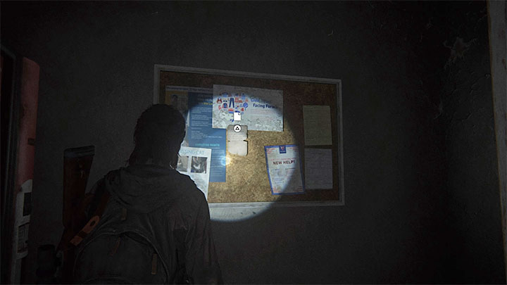 Finden Sie eine Pinnwand mit einer daran befestigten Notiz – The Last of Us 2: Sichere Kombinationen – Seattle, Tag 1 Ellie – Tresore – The Last of Us 2 Guide