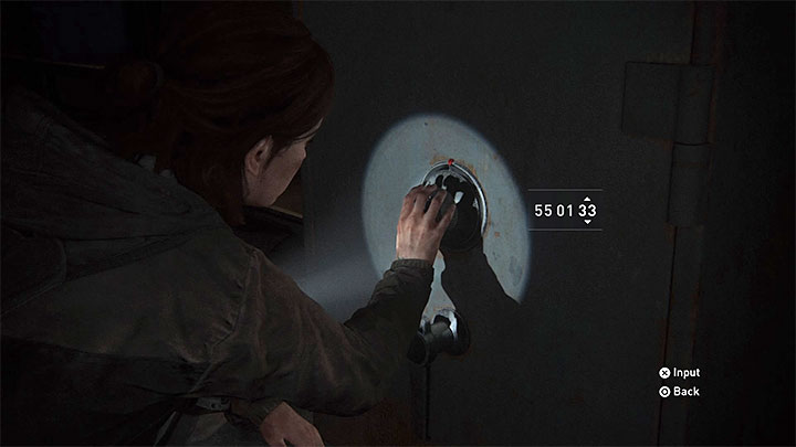 Der Code für den Safe besteht aus den letzten sechs Ziffern der Telefonnummer: 55-01-33 – The Last of Us 2: Safe-Kombinationen – Seattle, Tag 1 Ellie – Safes – The Last of Us 2 Guide
