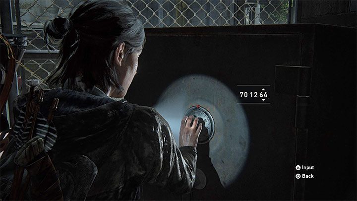 Der Safe ist hier – sein Code ist 70-12-64 – The Last of Us 2: Safe-Kombinationen – Seattle, Tag 3 Ellie – Safes – The Last of Us 2 Guide