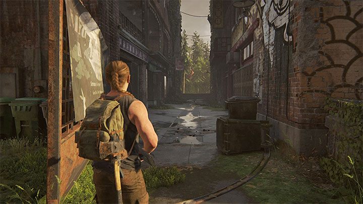 Erreichen Sie die im Bild oben gezeigte Straße – The Last of Us 2: Sichere Kombinationen – Seattle, Tag 1 Abby – Safes – The Last of Us 2 Guide