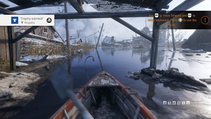 How to unlock: Get into a boat - Metro Exodus: List of all achievements and trophies - Achievements and trophies - Metro Exodus Guide