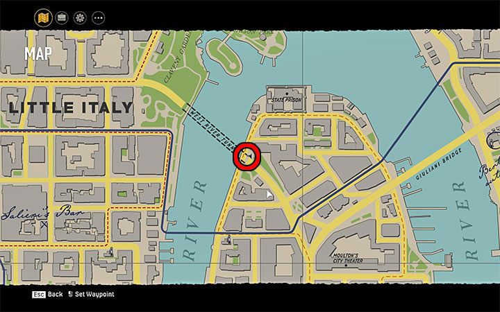 The magazine is located on a bench in the northern part of the Central Island district - Mafia Definitive Edition: Super Science Stories Magazines - list and locations - Secrets and finders - Mafia Definitive Edition Guide, Walkthrough