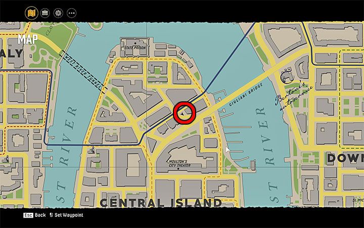 The magazine is in the northern part of the Central Island district, next to the elevated road leading to the Giuliani Bridge - Mafia Definitive Edition: Black Mask magazines - list and locations - Secrets and finders - Mafia Definitive Edition Guide, Walkthrough