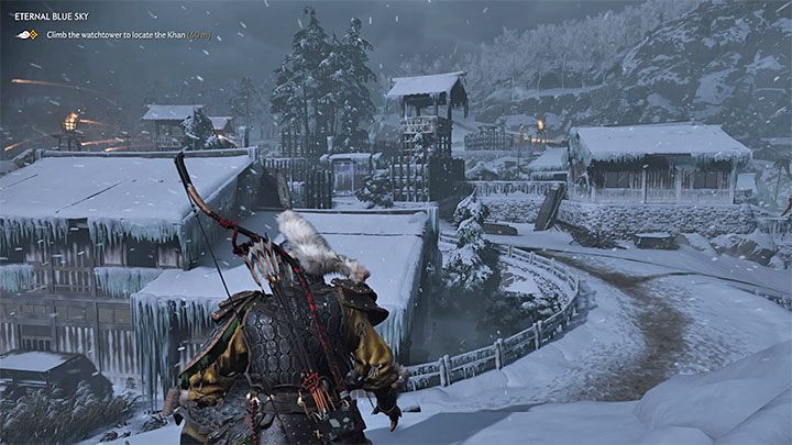 Once out of the riverbed, continue sneaking, especially since there are many strong enemies in the area - Ghost of Tsushima: Eternal Blue Sky walkthrough, video guide - Act 3 - Ghost of Tsushima Guide, Walkthrough