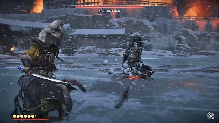 The bosss other red attack is the one that starts with a simple swing - Ghost of Tsushima: Eternal Blue Sky walkthrough, video guide - Act 3 - Ghost of Tsushima Guide, Walkthrough