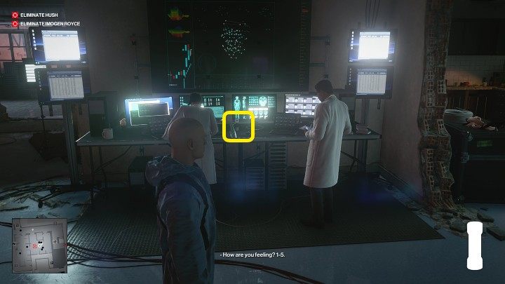 The Lethal Poison Pill Jar is to the left, in the location marked in the image above - Hitman 3: Hush - how to kill? - Chongqing, China, walkthrough - End Of An Era - Chongqing - Hitman 3 Guide