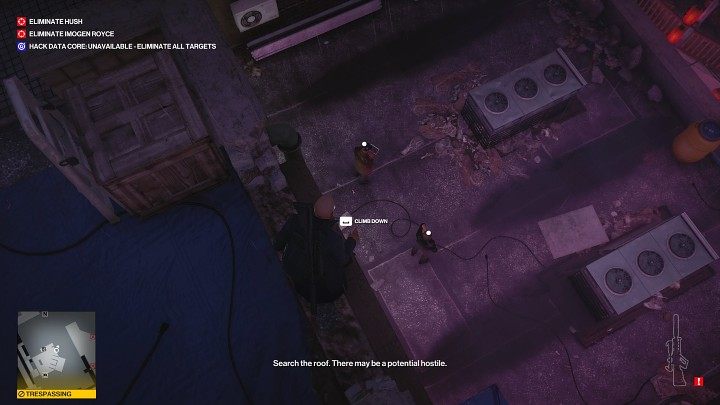 Once you've shot down 5 drones, wait for two more devices to appear over Hush's building - Hitman 3: Hush - how to kill? - Chongqing, China, walkthrough - End Of An Era - Chongqing - Hitman 3 Guide