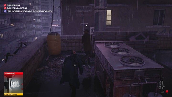 When the second man comes down to the roof, tackle him from behind and incapacitate him - Hitman 3: Hush - how to kill? - Chongqing, China, walkthrough - End Of An Era - Chongqing - Hitman 3 Guide