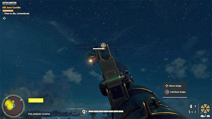 Es kann auch eine gute Idee sein, Raketenwerfer zu verwenden, aber in diesem Fall versuchen Sie zu schießen, wenn Joses Hubschrauber über Ihnen ist oder Ihnen seitwärts zugewandt ist – Far Cry 6: Justicia Montero – Komplettlösung – Madrugada – Far Cry 6 Guide