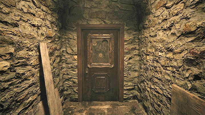You can now reach the Sealed Door, which is located at the end of the hallway leading from the location of Mia's doll - Resident Evil Village: Getting out of the basement - walkthrough - Beneviento House - Resident Evil Village Guide