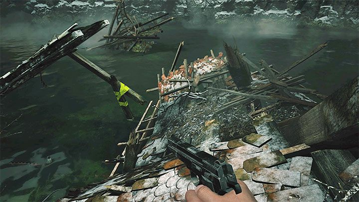Benutzen Sie die Leiter in der Windmühle – Resident Evil Village: Durch den Stausee gehen und den Fischen ausweichen – Komplettlösung – Festung – Resident Evil Village Guide