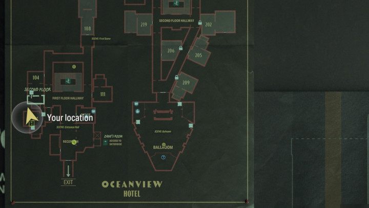 Dieses Sammlerstück befindet sich in Raum 101 im Erdgeschoss des Oceanview Hotels – Alan Wake 2: All Writers Journey – Initiation – Alan Wake – Alan Wake 2 Guide