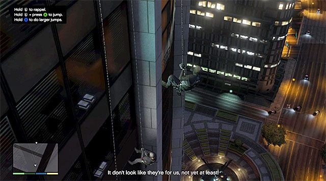 Hüpfen Sie weiter von der Wolkenkratzerwand ab – GTA 5: The Bureau Raid, Roof Entry-Variante – Missions-Komplettlösung – Hauptmissionen – GTA 5-Leitfaden
