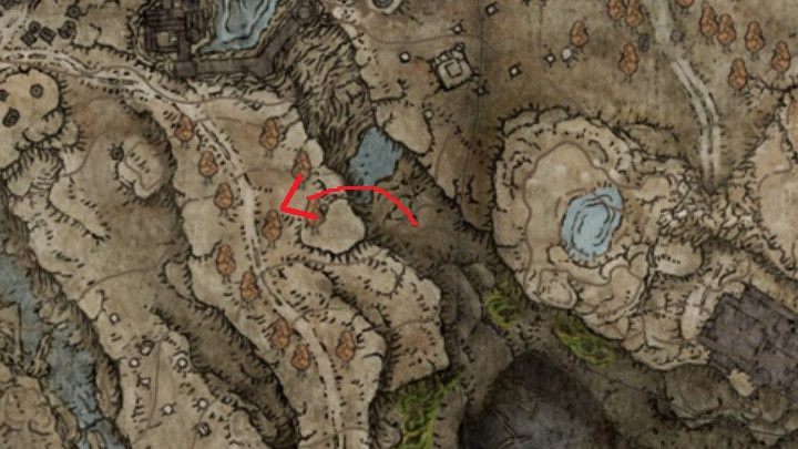 Am Ende des Weges stoßen Sie auf ein flaches Reservoir und einen Tunneleingang - Shadow of the Erdtree: Wie gelangt man zur Cerulean Coast? - Geheime Orte - Elden Ring Guide