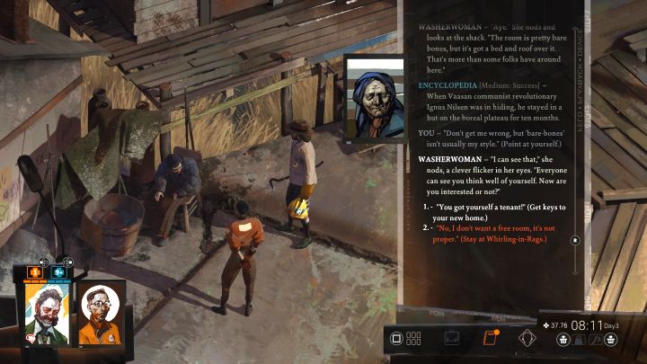 2 - Disco Elysium: Wie kann man für eine Nacht im Whirling-in-Rags nicht bezahlen? - FAQ - Disco Elysium-Leitfaden