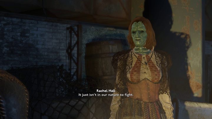 Wenn Sie dem hohlen Pfad weiter folgen, werden Sie schließlich auf Rachel Hall stoßen, die Anführerin der Thamesfolk - Fallout London: Wie kommt man nach Thameshaven? - Quests - Fallout London Guide