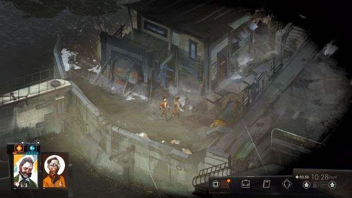 Verlasse das Feld-Gebäude und gehe zurück zu den Whirling-in-Rags – Disco Elysium: Rückkehr zu den Whirling-in-Rags – Komplettlösung – Ruby und der Schütze – Disco Elysium-Handbuch