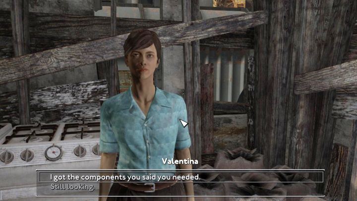 Sobald Sie den erforderlichen Müll gesammelt haben, kehren Sie zu Valentina zurück – Fallout London: Wie bekomme ich Kupfer, Plastik und Teile einer Schaltung für Valentina? – Quests – Fallout London-Handbuch