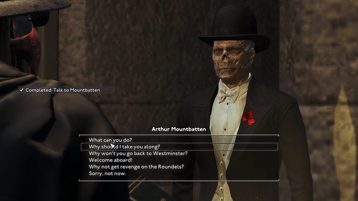 Der Ghul wird euch kurz von sich erzählen und wie er in diese schwierige Situation geraten ist - Fallout London: Wie rekrutiere ich Arthur Mountbatten? - Fraktionen und Gefährten - Fallout London Guide