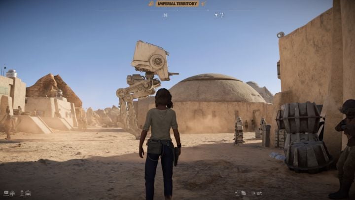 Bestine ist eine kleine Stadt, die vollständig vom Imperium kontrolliert wird. Sie müssen Patrouillen meiden und vorsichtig sein, wenn Sie das Gesetz brechen. - Interaktive Karte von Star Wars Outlaws: Tatooine - Interaktive Karten - Star Wars Outlaws Guide