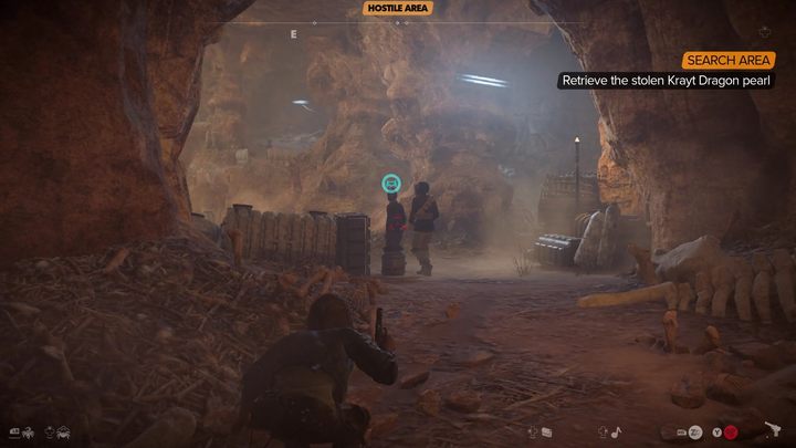 Im ersten Raum, gleich am Eingang, trefft ihr sofort auf Banditen - Star Wars Outlaws: The Heavy - Komplettlösung - Tatooine - Star Wars Outlaws Guide