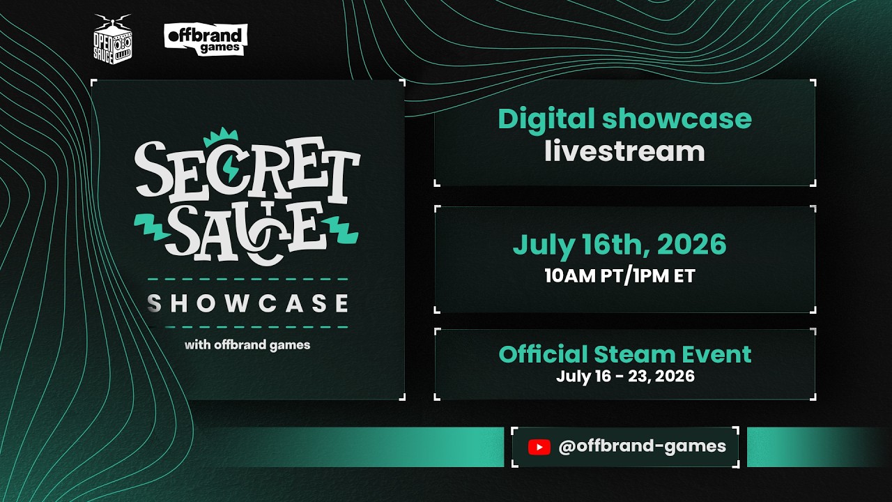 The Secret Sauce Showcase 2026 | An hour+ of sweet indie games!