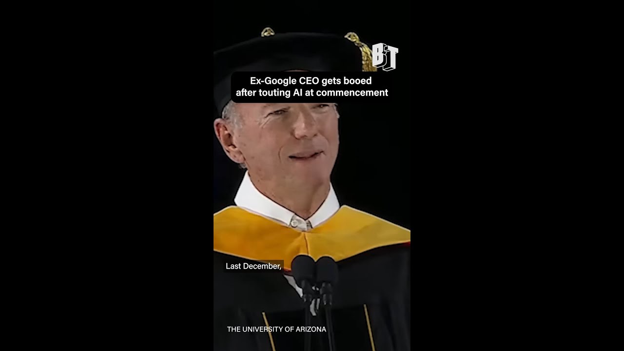 Ex-Google CEO gets booed after touting AI at commencement
