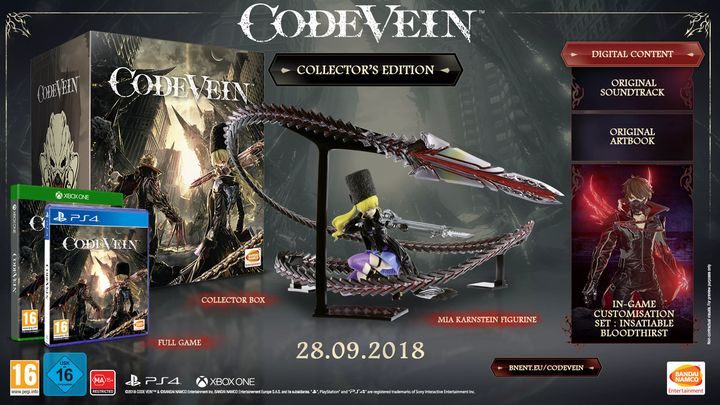 Die Collectors Edition enthält, abgesehen von der Basisversion des Spiels, - Code Vein Guide