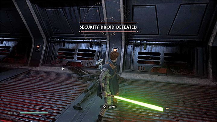 Das Besiegen des Chefs löst eine Zwischensequenz aus - Security Droid (Kashyyyk) | Boss der Gefallenen Ordnung - Bosses - Star Wars Jedi Fallen Order Guide