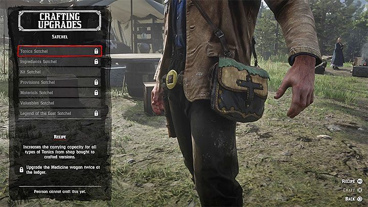 Um neue Taschen herzustellen, benötigen Sie Lederwerkzeuge. Der Weg zu diesen Werkzeugen ist auf der Seite "Wie bekommt man Lederwerkzeuge zum Basteln?" Beschrieben. Wie kann man die Kapazität Ihres Schulranzens in RDR2 erhöhen? - FAQ - Red Dead Redemption 2 Anleitung