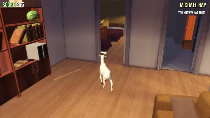 Pilgor interagiert mit der Umwelt, indem er seine Zunge benutzt - Goat Simulator Guide
